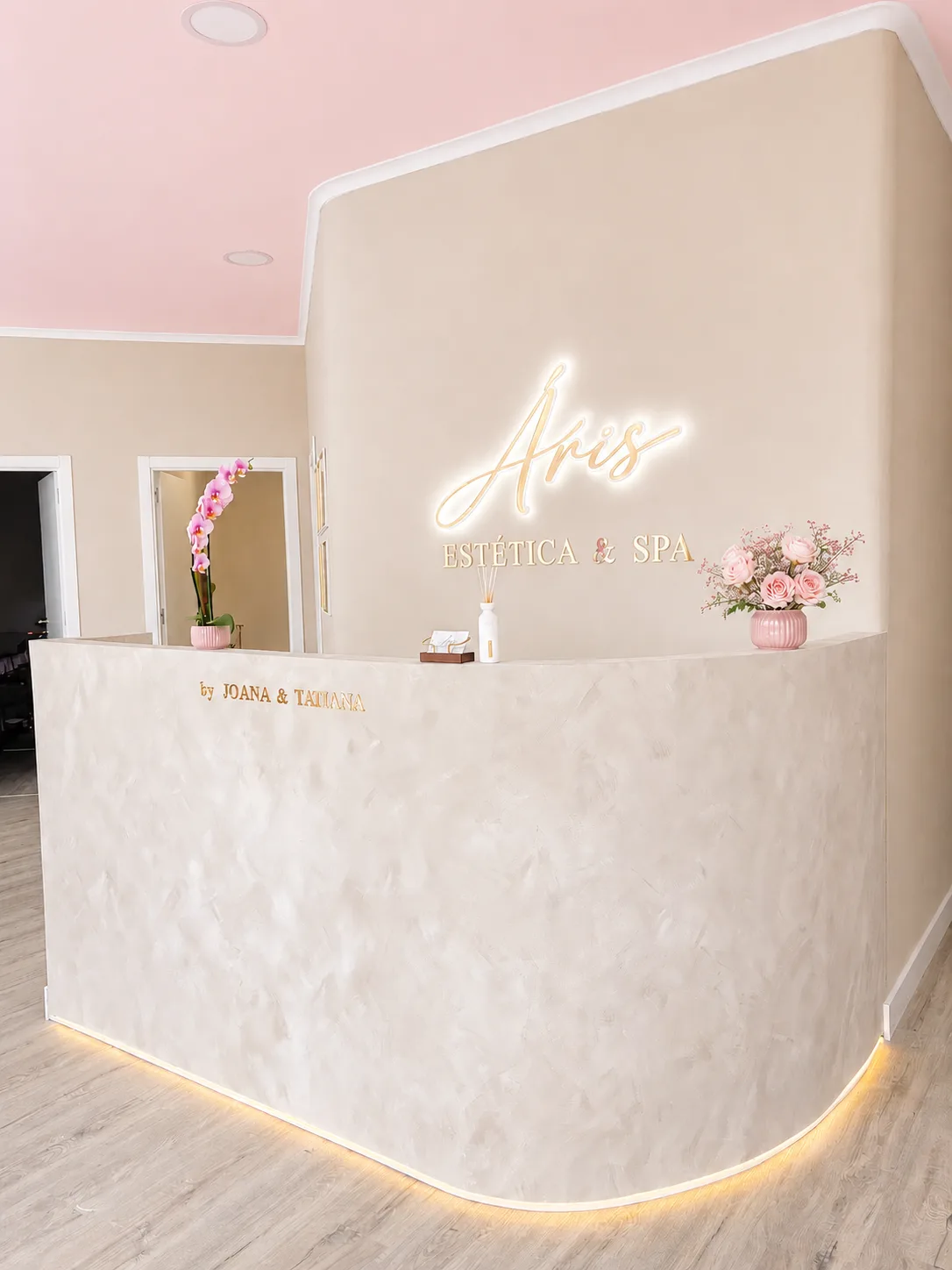 Receção do instituto Áris - Estética e Spa em Torres Vedras